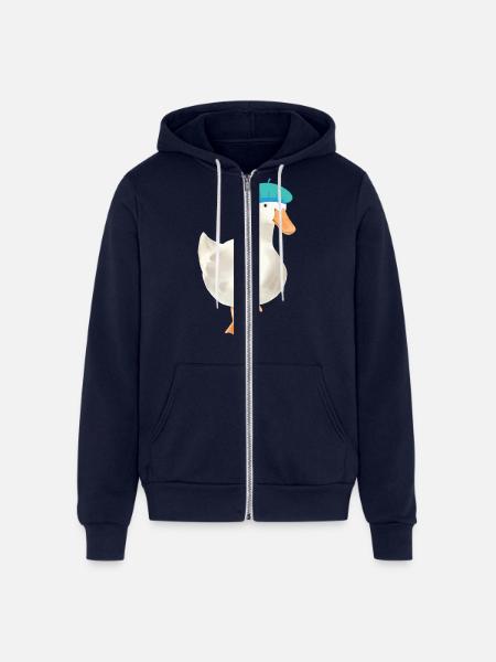 Ducky - Unisex Full Zip Hoodie - navy