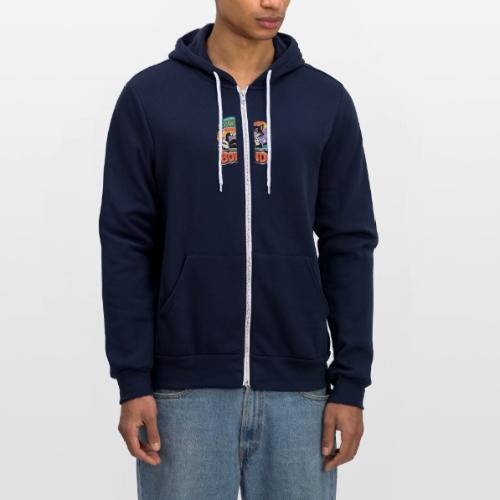 Sassy Cat Pride Pizza Retro Comic - Unisex Full Zip Hoodie