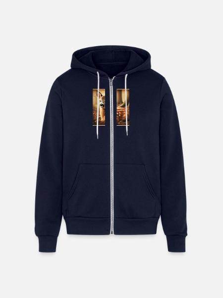 A relative of Bambi - Unisex Full Zip Hoodie - navy