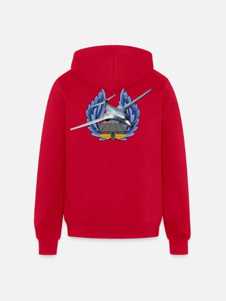 B-1B Lancer - Unisex Full Zip Hoodie - red