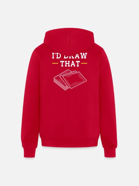 Card Player Trading Card Game - Unisex Full Zip Hoodie - red