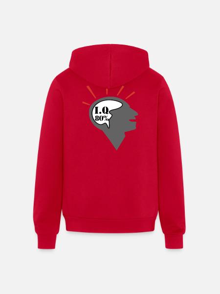 thinking man - Unisex Full Zip Hoodie - red