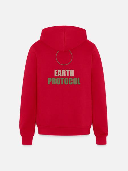 Earth Protocol Eco-Tech Label - Unisex Full Zip Hoodie - red