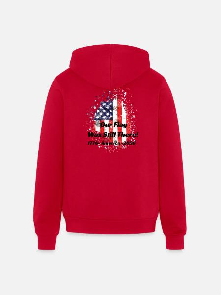 Our Flag Was Still There! - Unisex Full Zip Hoodie - red