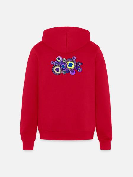 Ornament - Unisex Full Zip Hoodie - red