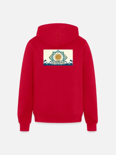 La Pasión Alta Sunburst Emblem - Unisex Full Zip Hoodie - red