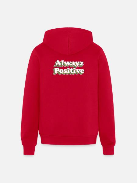 Alwayz Positive - Unisex Full Zip Hoodie - red