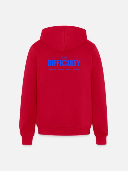 Select Difficulty Gaming - Unisex Full Zip Hoodie - red