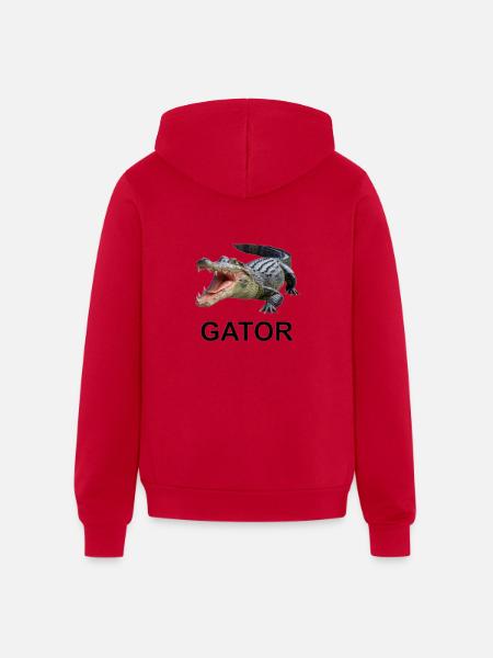 Gator shirt - Unisex Full Zip Hoodie - red