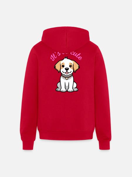 It's so cute - Unisex Full Zip Hoodie - red