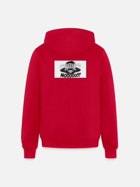 Noooo Scream Comic Style - Unisex Full Zip Hoodie - red