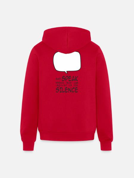 Don't Speak - Unisex Full Zip Hoodie - red