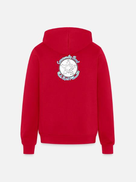 CS_Logo-HighQ-Transparent_Shadow - Unisex Full Zip Hoodie - red