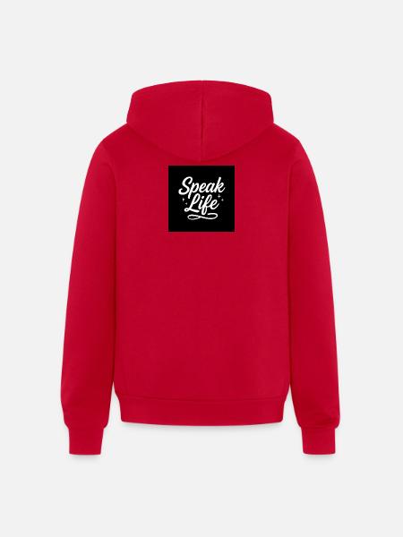 Speak Life – Inspirational Christian Quote - Unisex Full Zip Hoodie - red