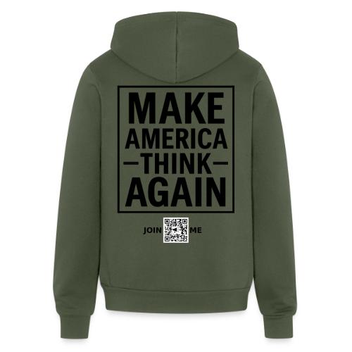 Think (black, back-facing) - Unisex Full Zip Hoodie