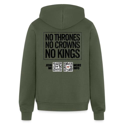 No Thrones (black, back-facing) - Unisex Full Zip Hoodie