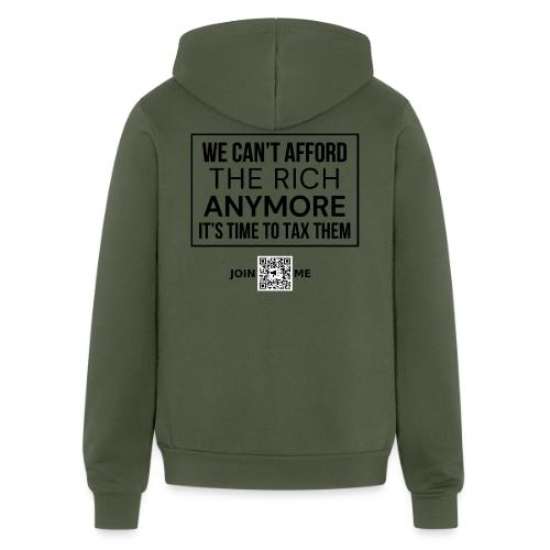 Tax the Rich (black, back) - Unisex Full Zip Hoodie