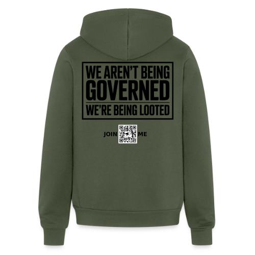 Looted (black, back) - Unisex Full Zip Hoodie