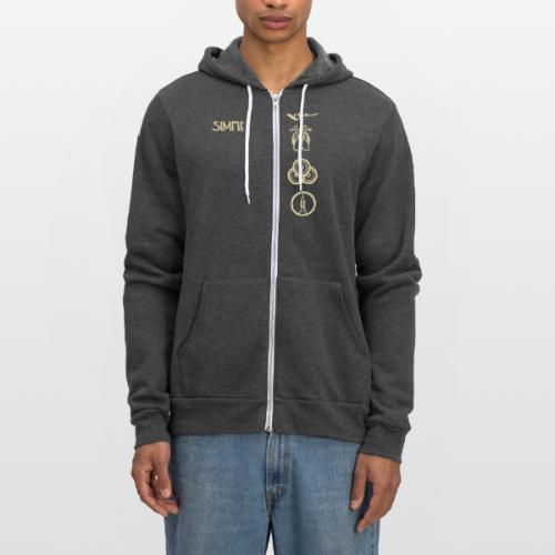 simplesymbolsvert - Unisex Full Zip Hoodie