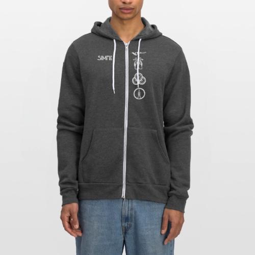 simplesymbolsvert - Unisex Full Zip Hoodie
