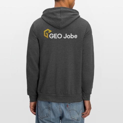 GEO Jobe Logo 2024 Final white - Unisex Full Zip Hoodie
