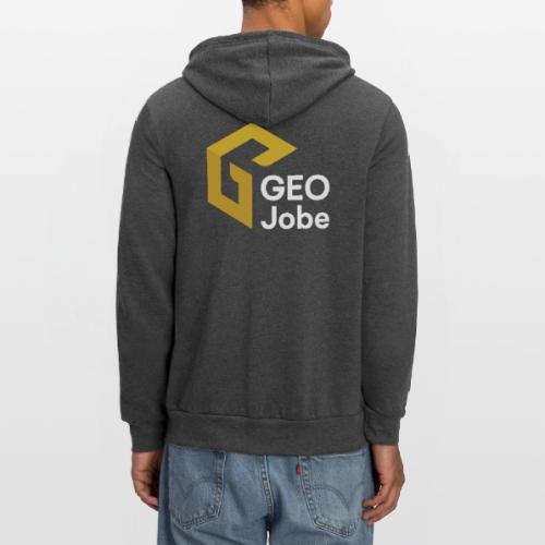 GEO Jobe Logo 2024 Final Stacked padded white - Unisex Full Zip Hoodie