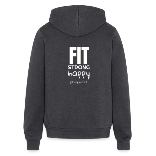 fit strong happy white - Bella + Canvas Unisex Full Zip Hoodie