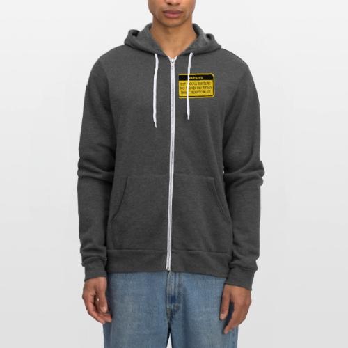 warning: my mouth vs brain - Unisex Full Zip Hoodie
