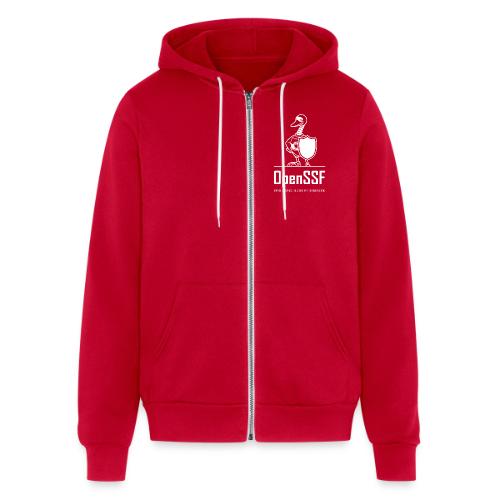 OpenSSF tall white logo - Unisex Full Zip Hoodie