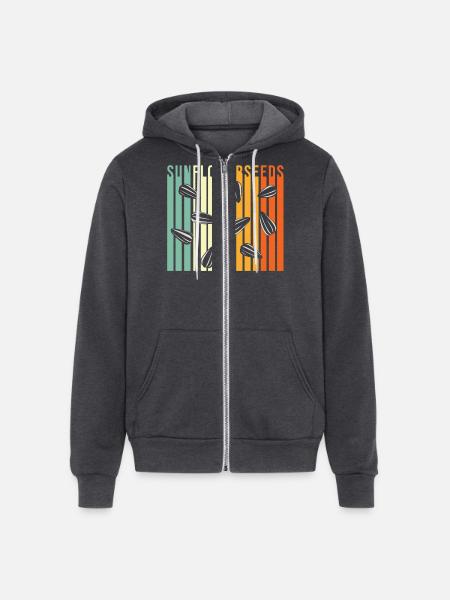 Sunflower Seeds - Unisex Full Zip Hoodie - charcoal grey