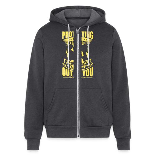 Protect Serve COP YELLOW - Unisex Full Zip Hoodie