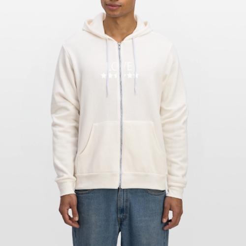 LOVE (White font) - Unisex Full Zip Hoodie