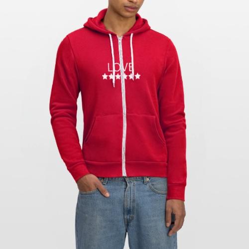 LOVE (White font) - Unisex Full Zip Hoodie