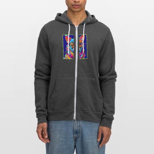 Pawsitively Perfect: Top Dog Artwork - Unisex Full Zip Hoodie