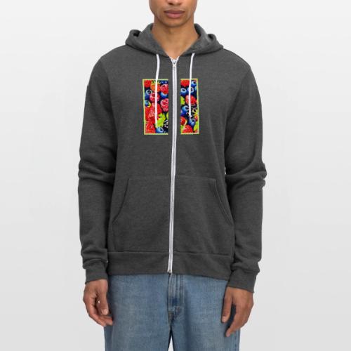 Colorful Berry Medley Design - Unisex Full Zip Hoodie