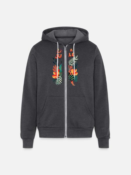 Life's a Jungle - Unisex Full Zip Hoodie - charcoal grey