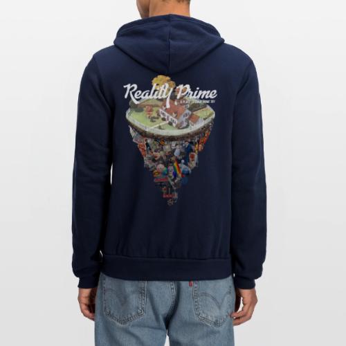 Reality Prime (On Color, Back Design) - Unisex Full Zip Hoodie