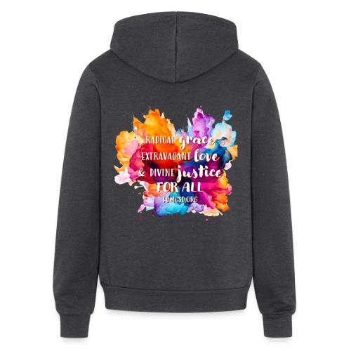 Grace Love Justice Color Splash - Unisex Full Zip Hoodie