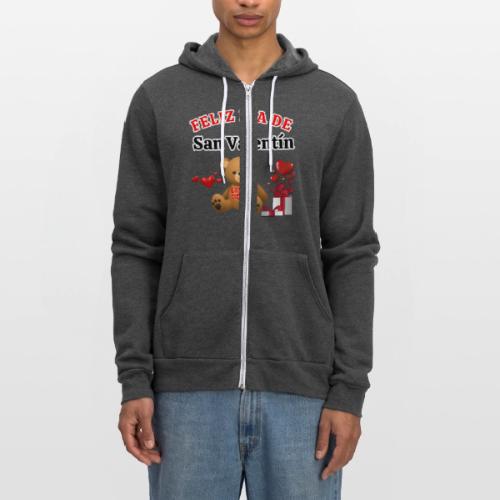 Valentine's Day Celebration Bears Love Hearts. - Unisex Full Zip Hoodie