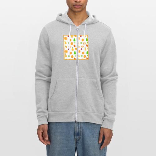 Exotic Fruits Pattern Design - Unisex Full Zip Hoodie