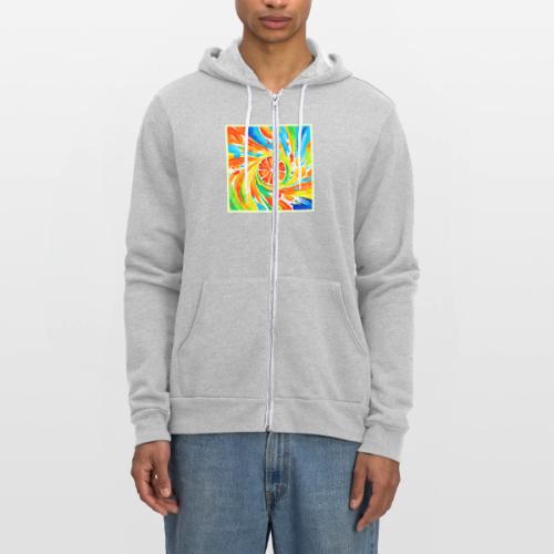 Citrus swirling Splash Design - Unisex Full Zip Hoodie