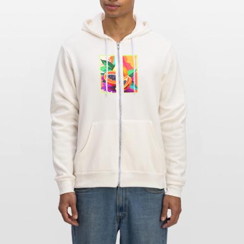 Sliced Papaya Pop Art - Unisex Full Zip Hoodie