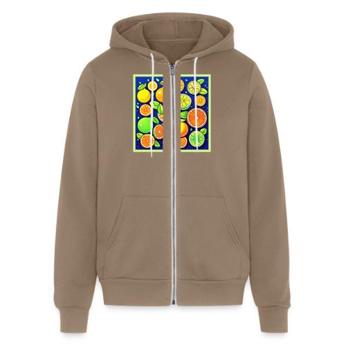 Fresh Citrus Slice Pattern - Unisex Full Zip Hoodie