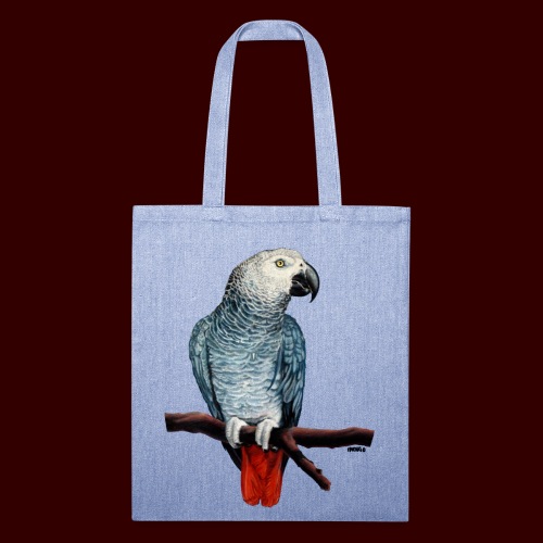 African Grey Parrot - Recycled Tote Bag
