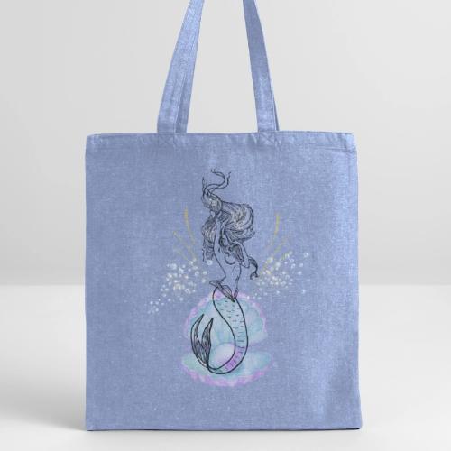 Mermaid Ocean Goddess In Shell - Fairytale Design - Recycled Tote Bag