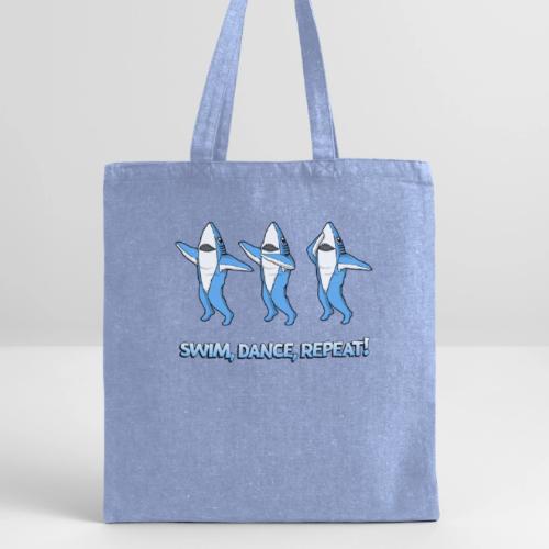 Dancing Sharks - Swim, Dance, Repeat - Recycled Tote Bag