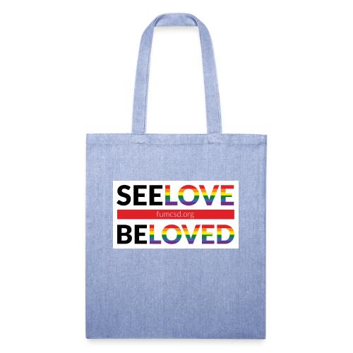 FUMCSD See Love, Be Loved: white design background - Recycled Tote Bag