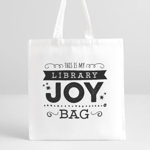 Library Joy (black) - Recycled Tote Bag