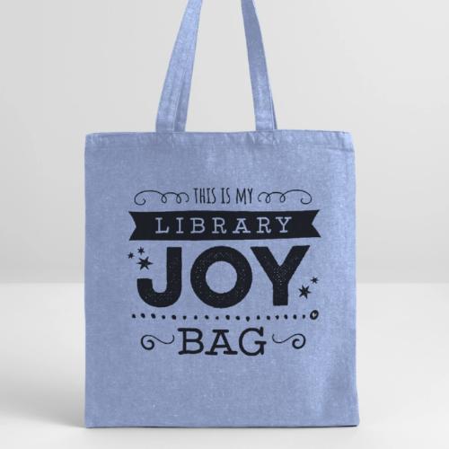 Library Joy (black) - Recycled Tote Bag
