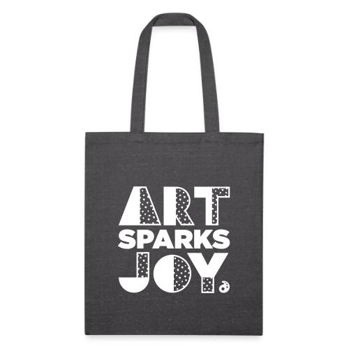 Art Sparks Joy (White) - Recycled Tote Bag